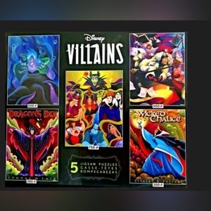 Disney Villains Jigsaw Puzzle Set Of 5